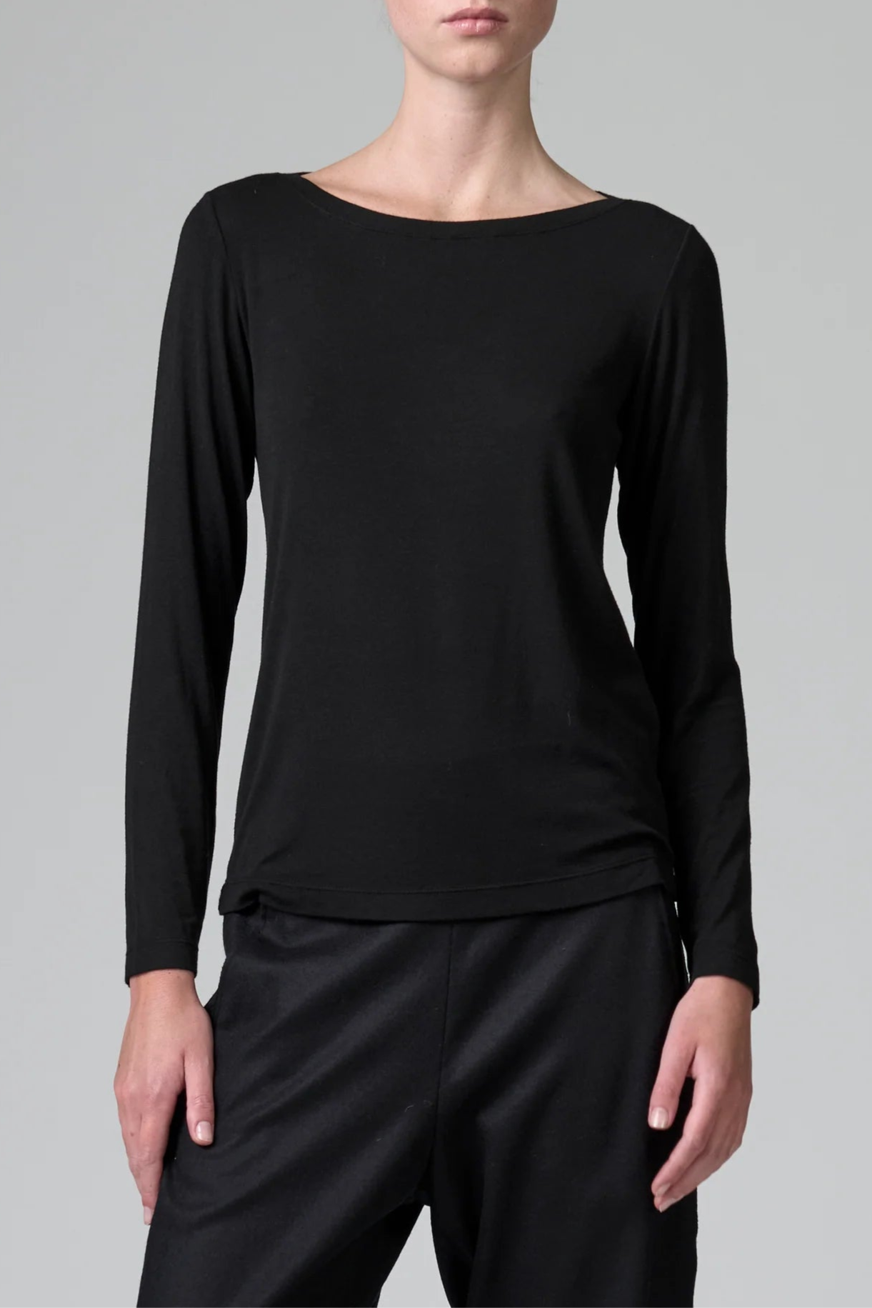 Black LS Crew T-Shirt – bocnyc