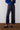 Silk Stripe Navy Pant